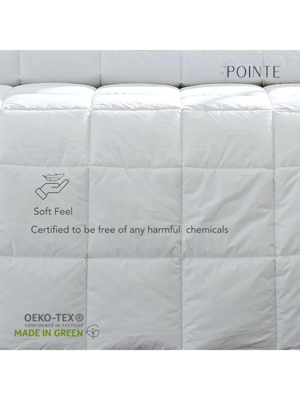 Oversized Down Alternative Comforter - Diamond Quilted, Pearl White, Twin/Twin